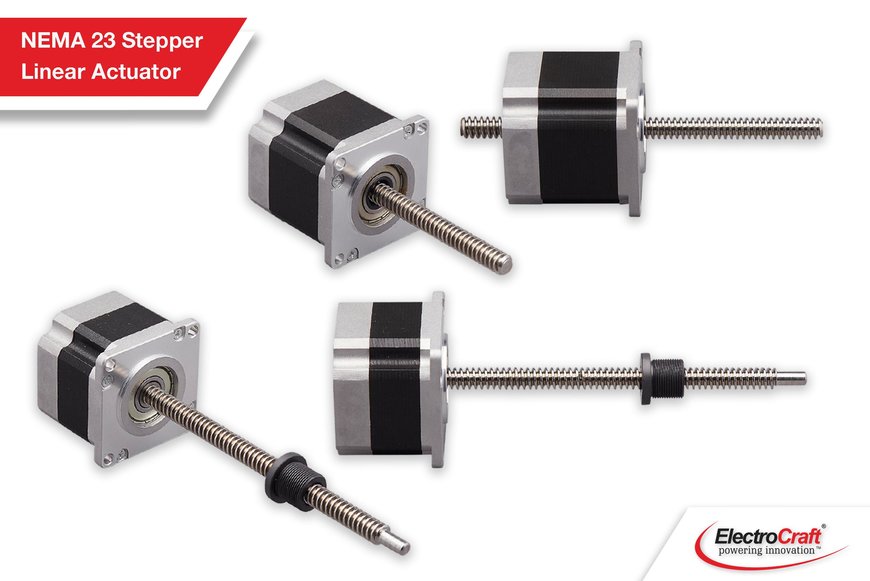 ElectroCraft, Inc. Releases a NEMA23 Frame Size to Add to the AxialPower Enhanced Series Stepper Linear Actuator Product Line